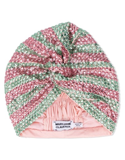 Dominique crystal-embellished turban 