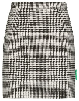 houndstooth-check mini skirt