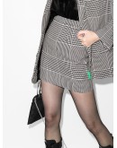 houndstooth-check mini skirt