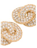 crystal knot clip-on earrings