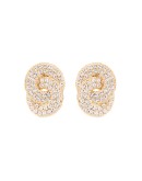 crystal knot clip-on earrings