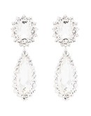 silver-tone crystal drop earrings