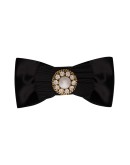 crystal pearl detail bow hairclip