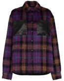 plaid-pattern shirt jacket