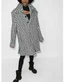 houndstooth embroidered coat