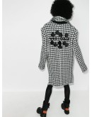 houndstooth embroidered coat