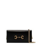Horsebit leather clutch bag
