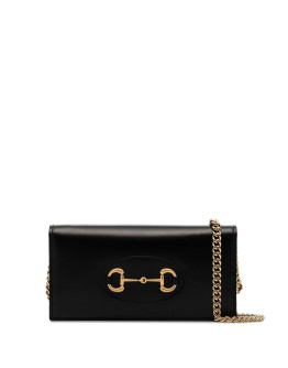 Horsebit leather clutch bag