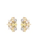crystal cluster fan earrings