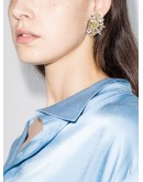 crystal cluster fan earrings