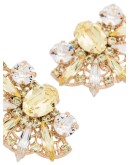 crystal cluster fan earrings