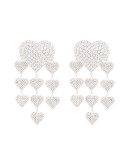 heart crystal earrings