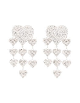 heart crystal earrings