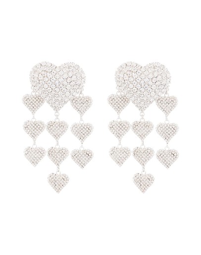 heart crystal earrings