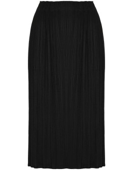 plissé midi skirt