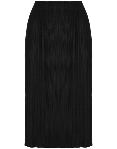 plissé midi skirt