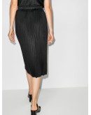 plissé midi skirt