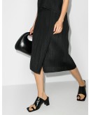 plissé midi skirt