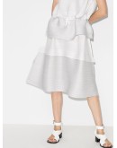 plissé pleated layered skirt