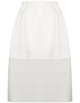 plissé pleated layered skirt