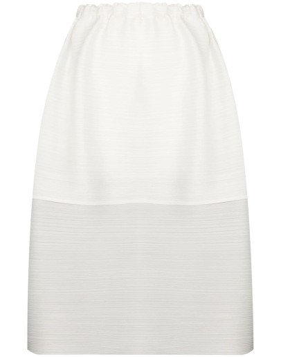 plissé pleated layered skirt