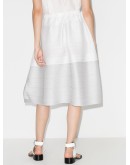 plissé pleated layered skirt