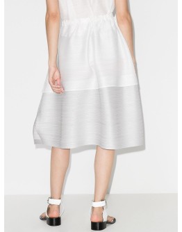 plissé pleated layered skirt