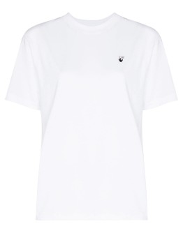 flower arrow print cotton T-shirt