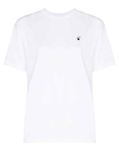 flower arrow print cotton T-shirt