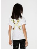 flower arrow print cotton T-shirt