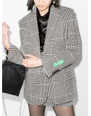 houndstooth-check single-breasted blazer