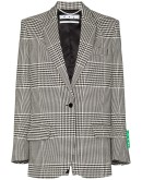 houndstooth-check single-breasted blazer