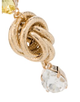 crystal knot drop earrings