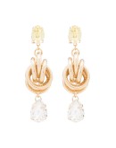 crystal knot drop earrings