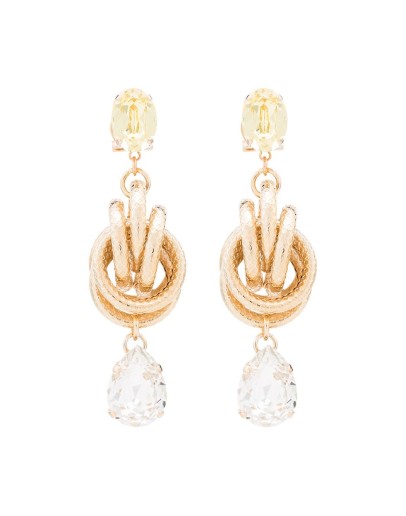 crystal knot drop earrings