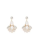crystal cascade drop earrings