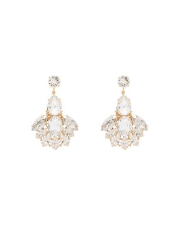 crystal cascade drop earrings