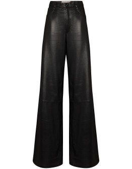 high-waisted wide-leg trousers