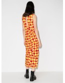 Lawn abstract check midi dress