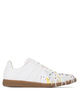 Replica paint splatter-effect low-top sneakers