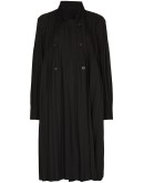 double-breasted pleated coat