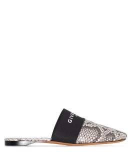 Bedford snakeskin-effect mules