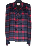 oversized check double-breasted blazer