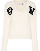 Varsity logo-patch jumper