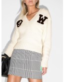 Varsity logo-patch jumper