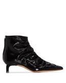 Erin 30mm ruched leather booties