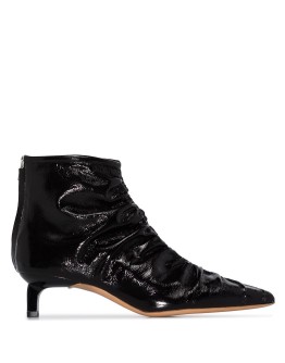 Erin 30mm ruched leather booties