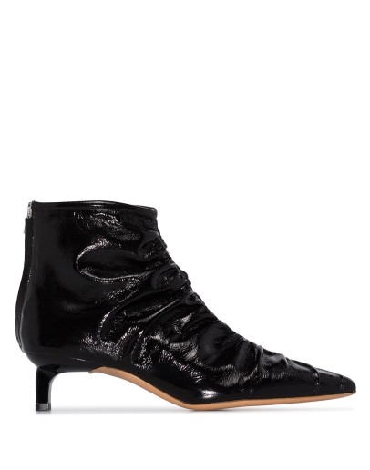 Erin 30mm ruched leather booties