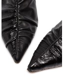 Erin 30mm ruched leather booties