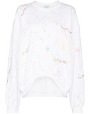 scribble-detail logo-print sweatshirt